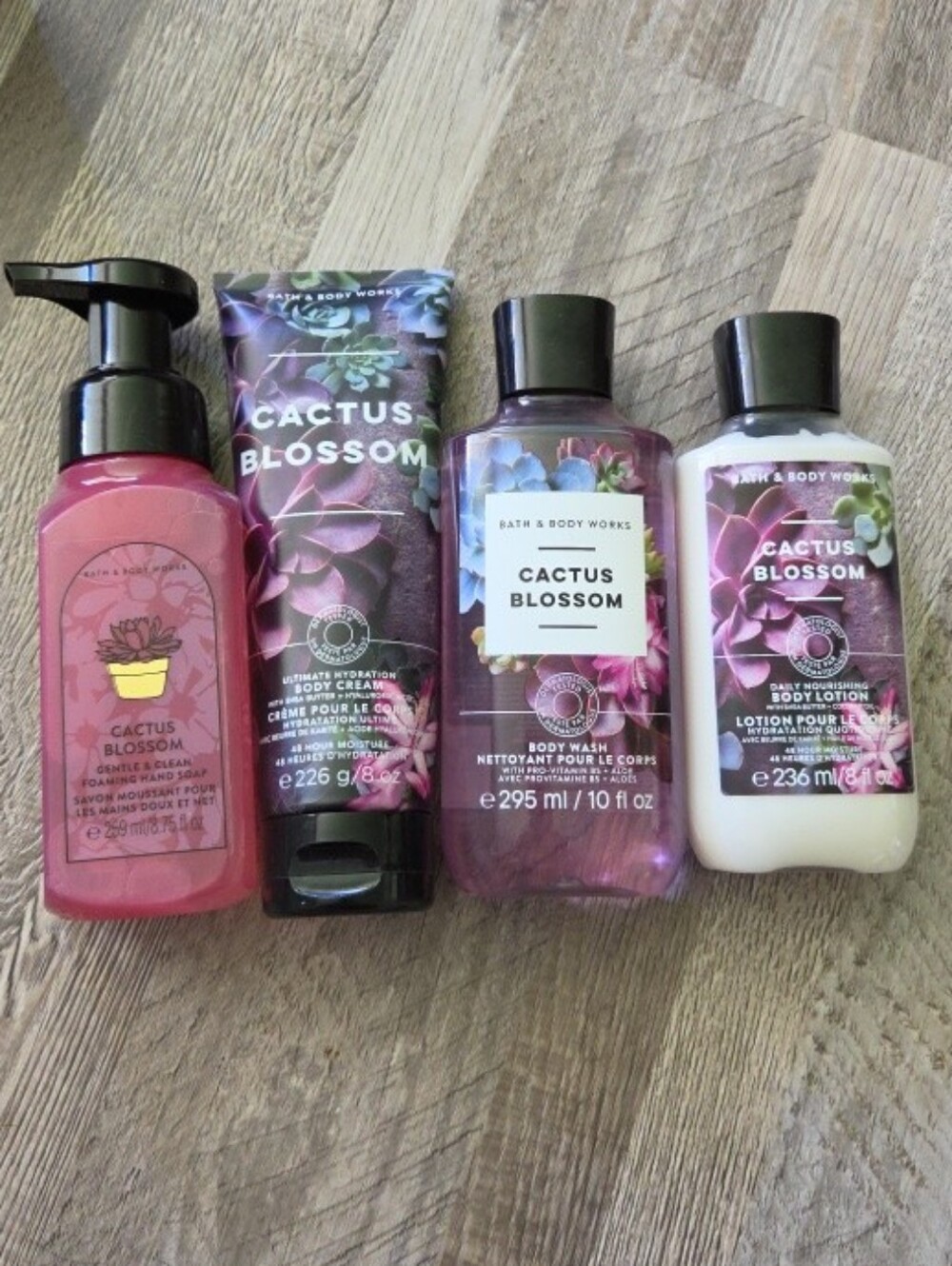 Bath & Body Works Cactus Blossom Bundle Hand Soap Body Cream Wash Lotion Set 4pc